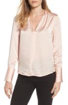Women's Kenneth Cole New York Crinkle Long Sleeve Blouse - Pink
