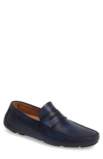 Men's Magnanni Damian Driving Shoe .5 M - Blue