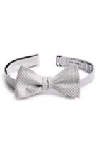 Men's Calibrate Pop Dot Silk Bow Tie, Size - White