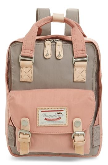 Doughnut Mini Macaroon Colorblock Water Resistant Backpack - Purple