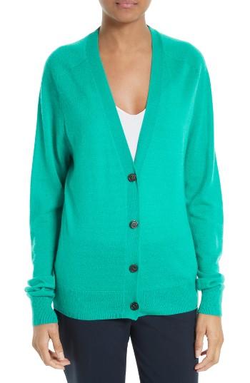 Women's Diane Von Furstenberg Oversize Cashmere Cardigan, Size - Green