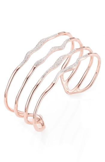 Women's Monica Vinader Riva Openwork Diamond Wrist Cuff