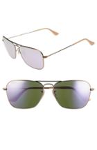 Women's Ray-ban 58mm Aviator Sunglasses - Bronze/ Grey Mirror Purple