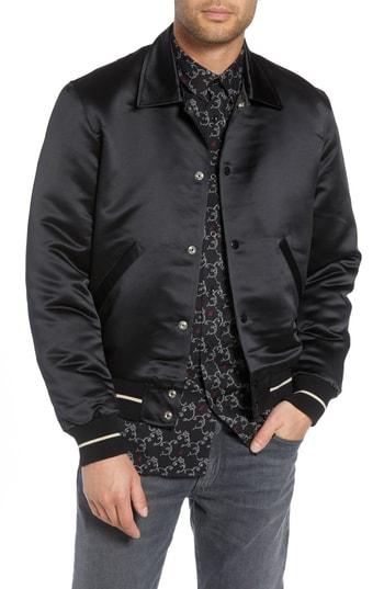 Men's The Kooples Fit Satin Bomber Jacket