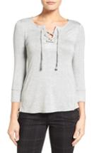Women's Wit & Wisdom Rope Lace-up Top - Grey
