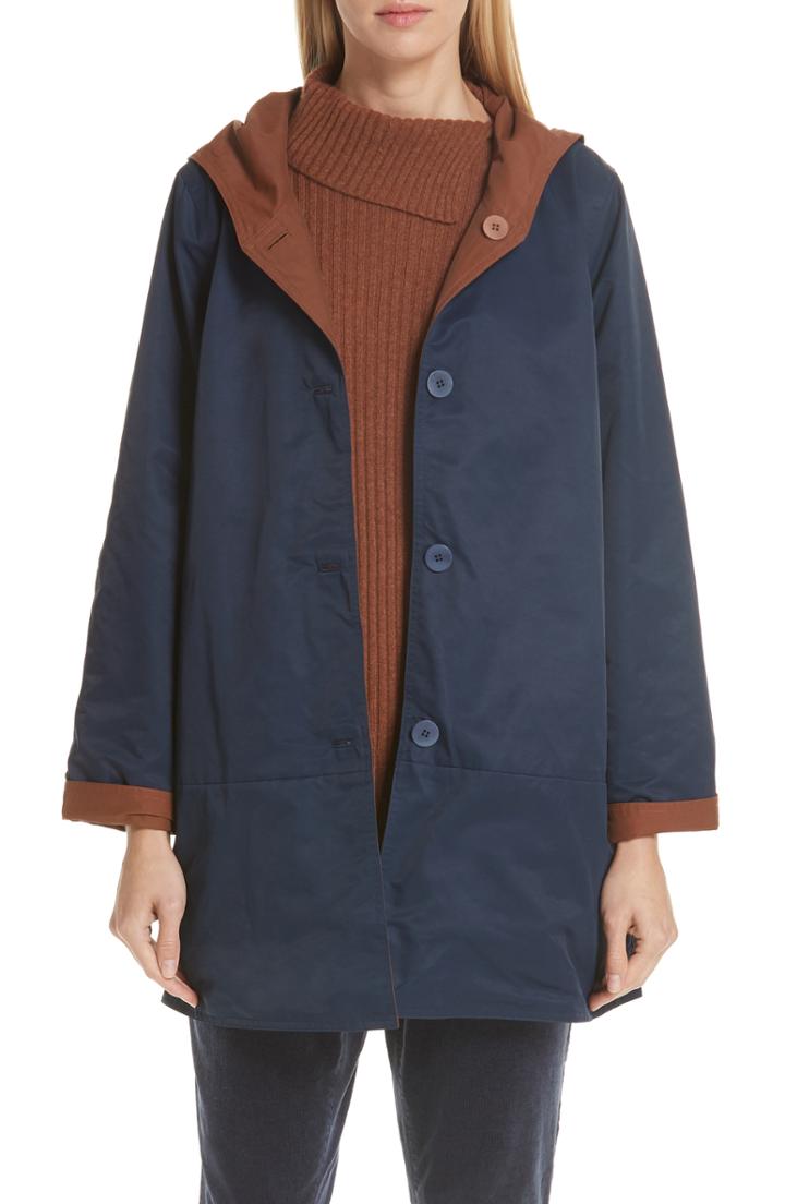 Women's Eileen Fisher Reversible Hooded Jacket