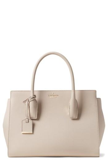 Kate Spade New York Make It Mine - Candace Leather Satchel - Ivory