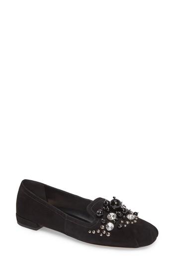Women's Miu Miu Embellished Loafer .5us / 37.5eu - Black