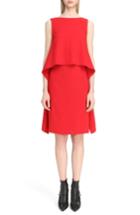 Women's Givenchy Stretch Cady Cutaway Dress Us / 36 Fr - Red