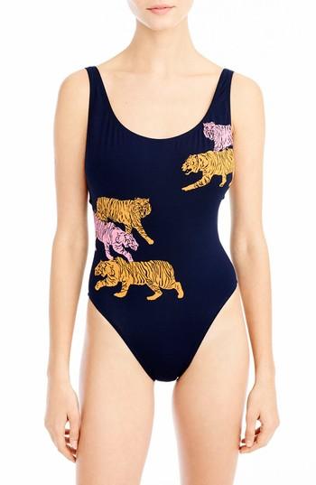 Women's J.crew Tigers One-piece Swimsuit