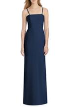 Women's Lela Rose Bridesmaid Bow Back Crepe Gown - Blue