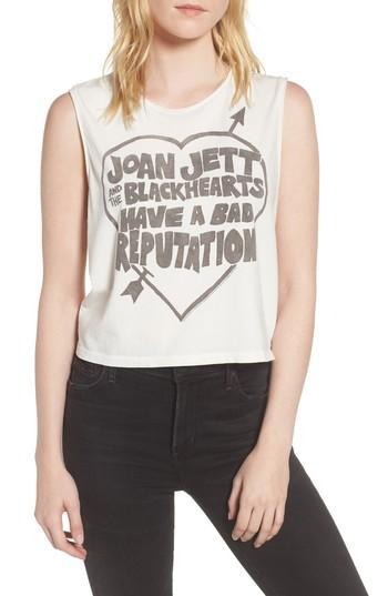 Women's Junk Food Joan Jett Muscle Tee - White