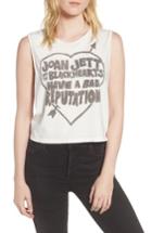 Women's Junk Food Joan Jett Muscle Tee - White