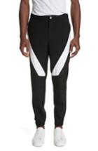 Men's Versus Versace Diagonal Insert Wool Pants Eu - Black
