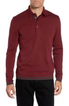 Men's Ted Baker London Longfiz Slim Fit Ribstart Polo (m) - Red