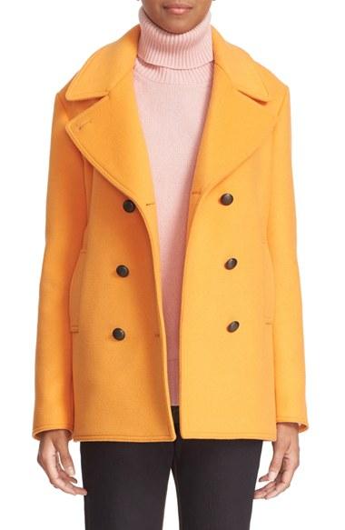 Women's Tomas Maier Wool Blend Peacoat