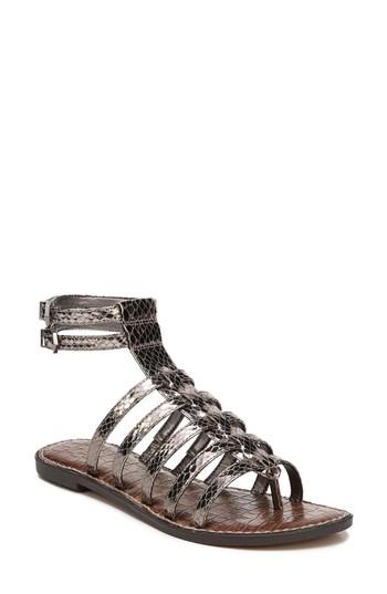 Women's Sam Edelman 'gilda' Gladiator Sandal M - Metallic