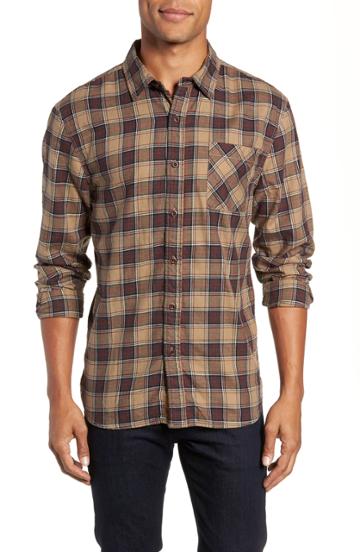 Men's Nifty Genius Truman Check Sport Shirt, Size - Grey