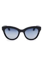 Women's Glassing Tango 47mm Cat Eye Sunglasses - Black/ Mirror