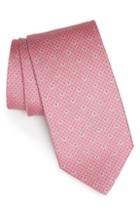 Men's Salvatore Ferragamo Gage Print Silk Tie, Size - Pink