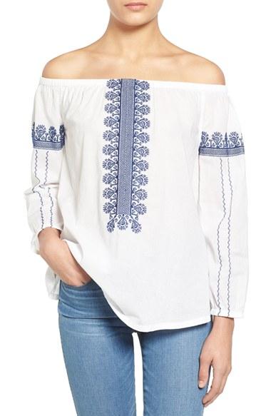Women's Madewell 'folktale' Off The Shoulder Top