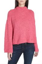 Women's Vince Camuto Cable Stitch Funnel Neck Sweater - Blue