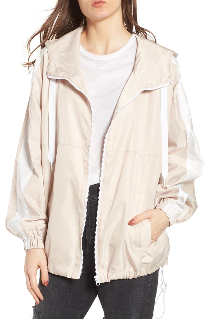 Women's Kendall + Kylie Stripe Hooded Jacket