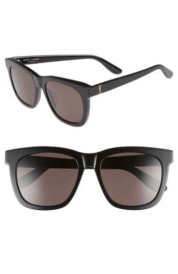 Women's Saint Laurent 55mm Sunglasses - Black/ Gold