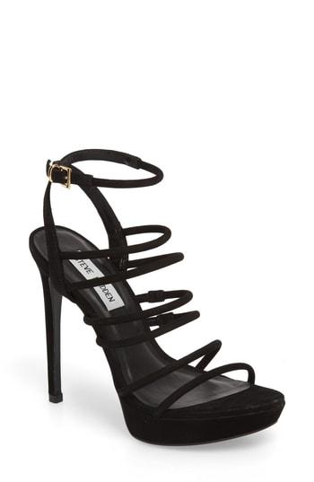 Women's Steve Madden Expose Platform Sandal .5 M - Black