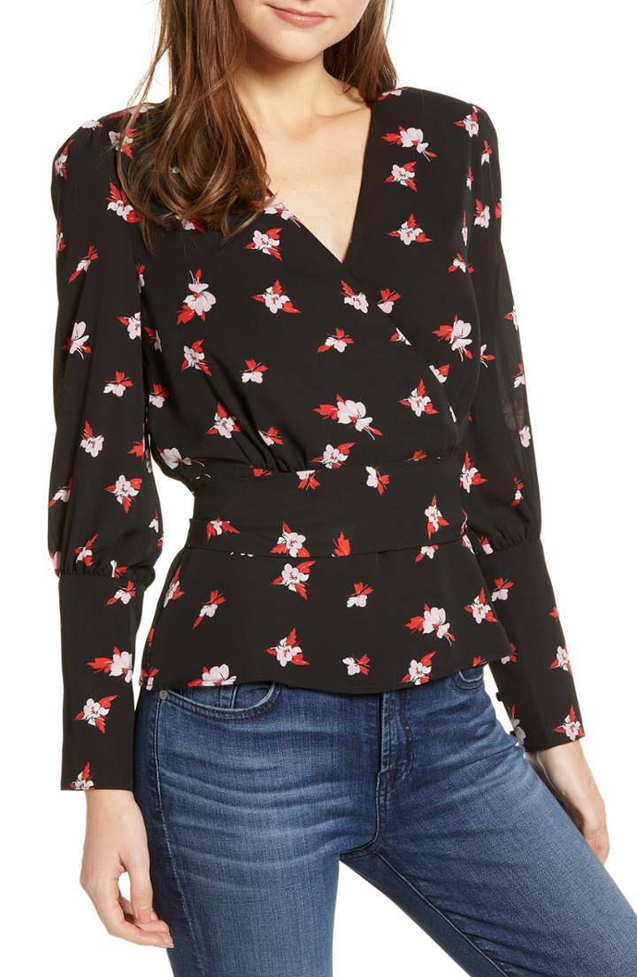 Women's Chelsea28 Tie Waist Blouse, Size - Black