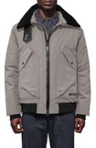 Men's Canada Goose Bromley Down Bomber Jacket With Genuine Shearling Collar - Grey