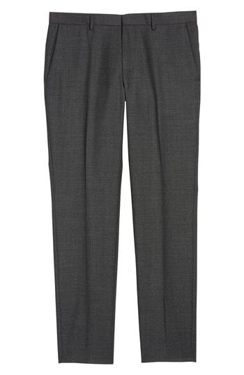 Men's Boss Giro Flat Front Solid Wool Trousers R - Green