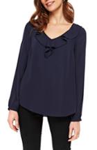 Women's Wallis Ruffle Neck Blouse Us / 18 Uk -