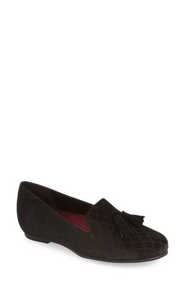 Women's Munro 'tallie' Tassel Loafer Flat .5 Ww - Black