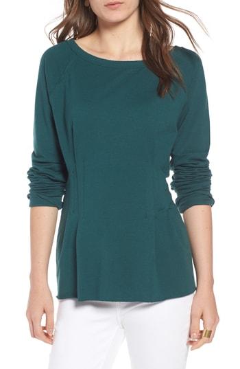 Women's Treasure & Bond Cinched Waist Sweatshirt, Size - Green