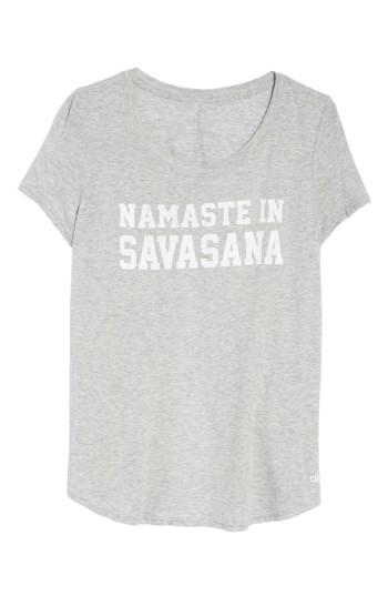 Women's Alo Happy Baby Tee - Grey
