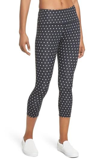 Women's Kate Spade New York Polka Dot Scallop Leggings, Size - Black