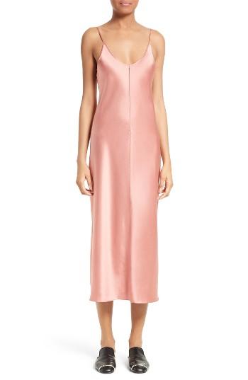 Women's T By Alexander Wang Silk Slipdress - Pink