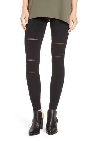 Women's Bp. Mesh Inset Leggings - Black