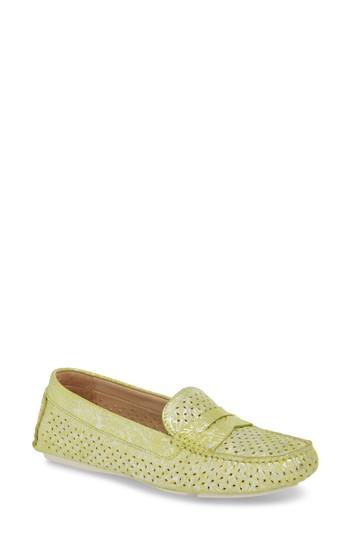 Women's Johnston & Murphy 'maggie' Penny Loafer .5 M - Green