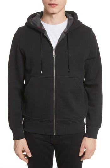 Men's Burberry Fordson Fleece Hoodie - Black