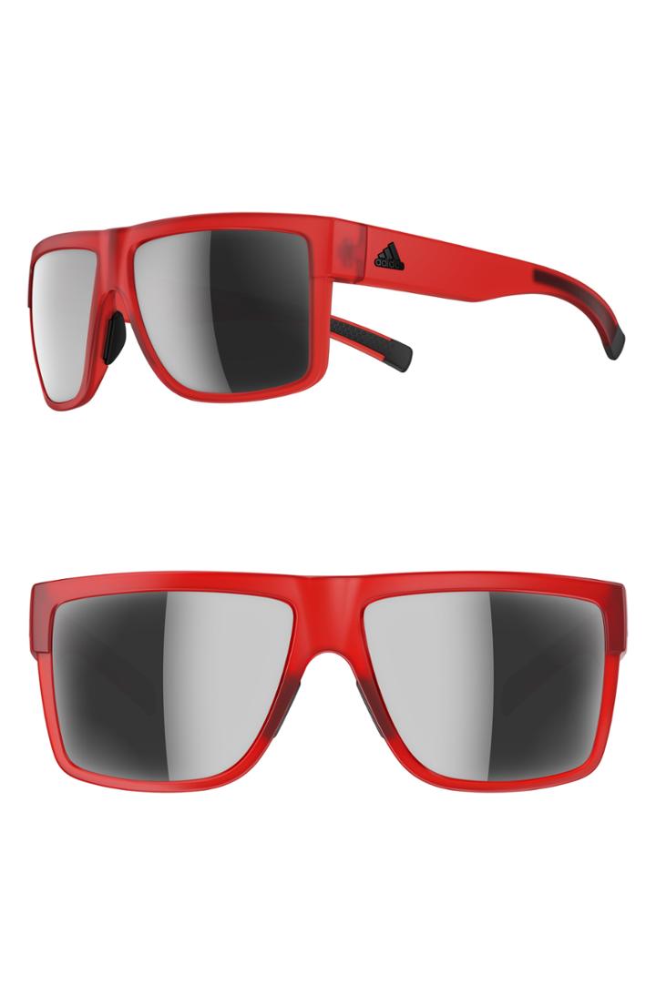 Women's Adidas 3matic 60mm Mirrored Sport Sunglasses - Matte Energy/ Chrome