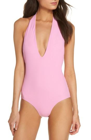Women's Tory Burch Biarritz Reversible One-piece Swimsuit - Pink