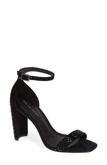 Women's Pelle Moda Gabi Ankle Strap Sandal M - Black