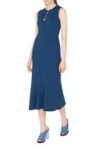 Women's Akris Punto Scallop Cutout Dress - Blue