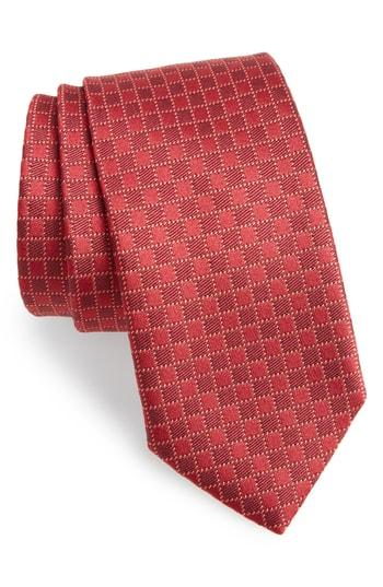 Men's Salvatore Ferragamo Arleq Print Silk Tie, Size - Red