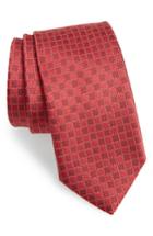 Men's Salvatore Ferragamo Arleq Print Silk Tie, Size - Red