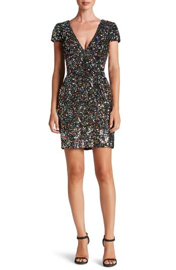 Women's Dress The Population Zoe Sequin Minidress - Blue