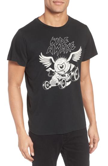 Men's Barking Irons Wide Awake Graphic T-shirt, Size - Black