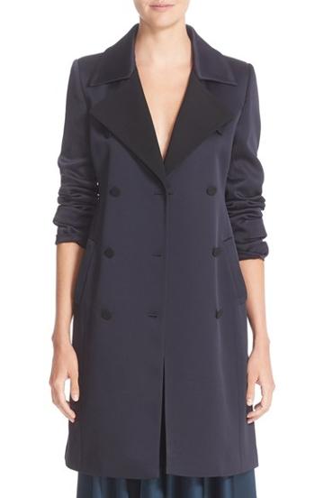Women's Nordstrom Signature And Caroline Issa Matte Shine Crepe Trench